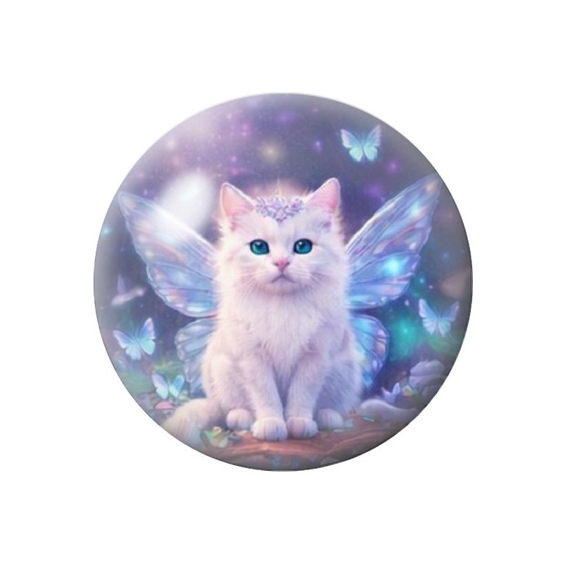 Cabochon en Verre Illustré Chat 12 à 25mm