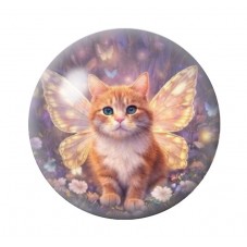 Cabochon en Verre Illustré Chat 12 à 25mm pour la création de bijoux fantaisie - DIY