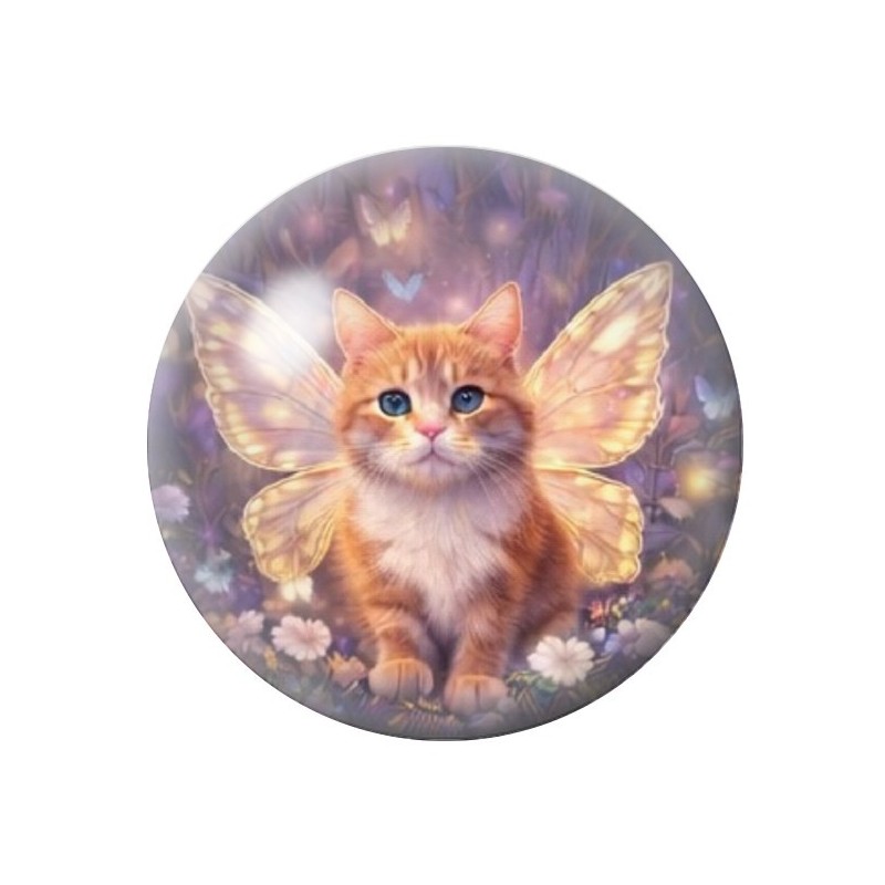 Cabochon en Verre Illustré Chat 12 à 25mm