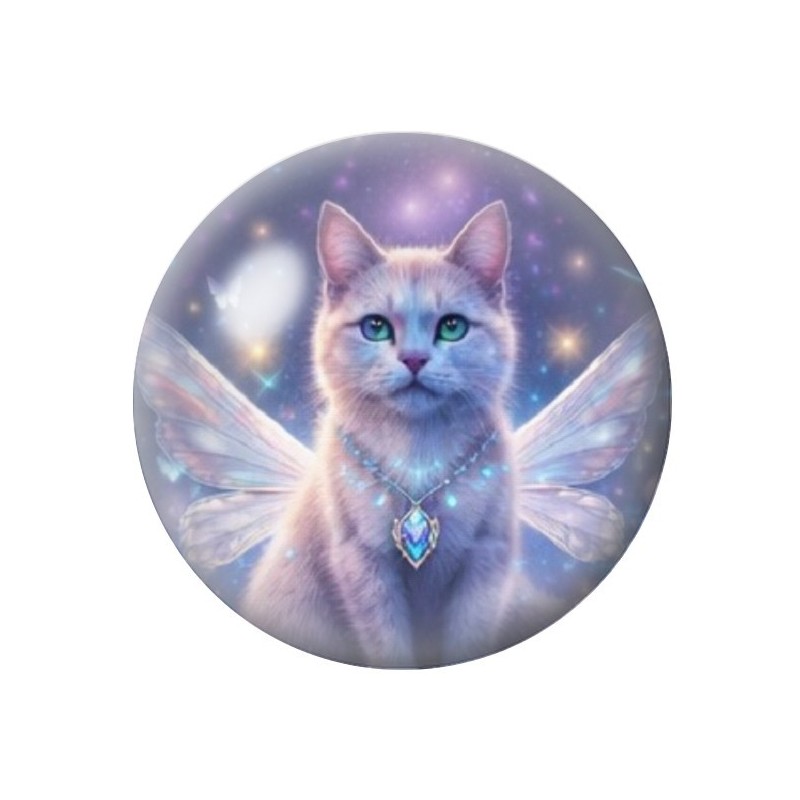 Cabochon en Verre Illustré Chat 12 à 25mm
