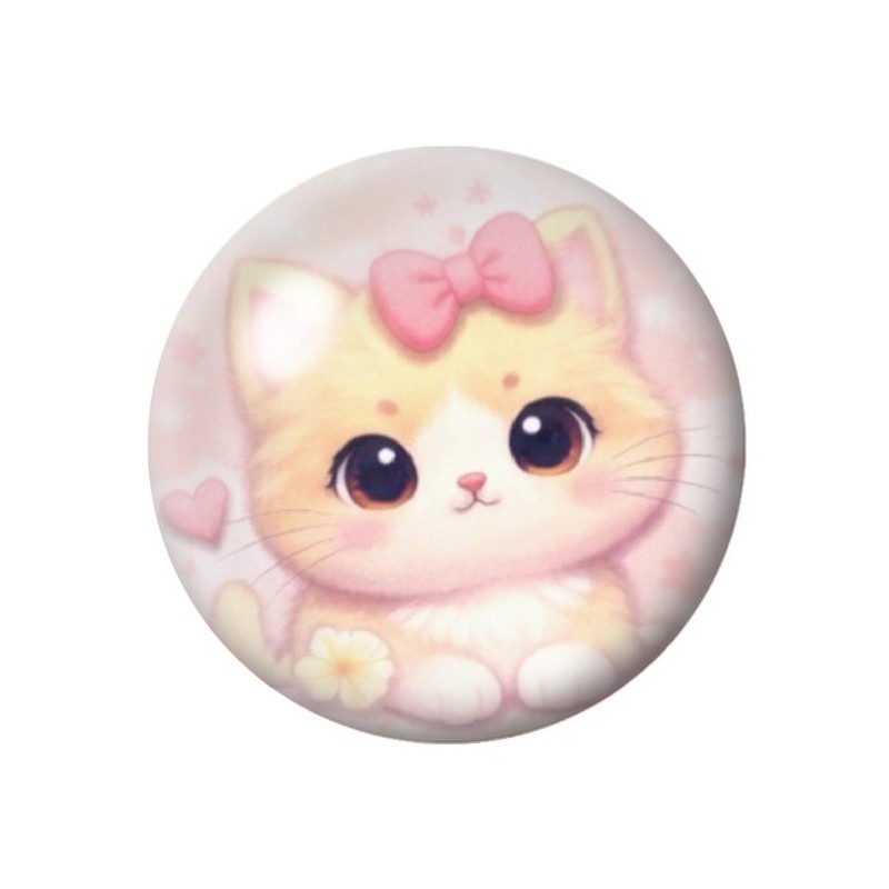 Cabochon en Verre Illustré Chat 12 à 25mm