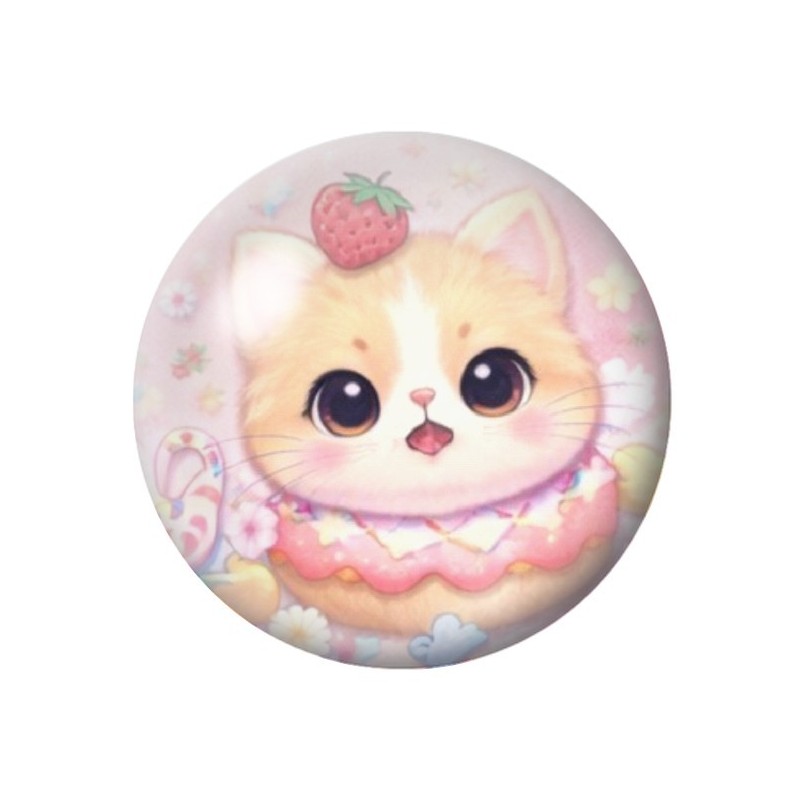 Cabochon en Verre Illustré Chat 12 à 25mm