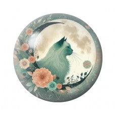 Cabochon en Verre Illustré Chat 12 à 25mm pour la création de bijoux fantaisie - DIY