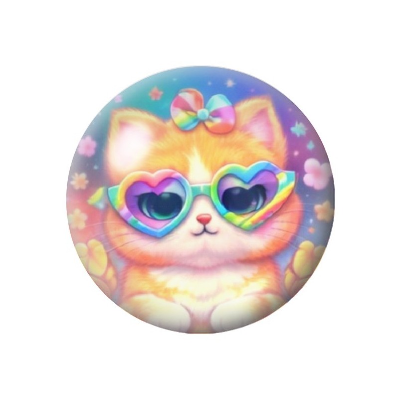 Cabochon en Verre Illustré Chat 12 à 25mm