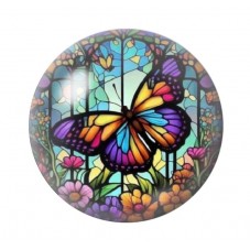 Cabochon en Verre Illustré Papillon 12 à 25mm  pour la Création de Bijoux Fantaisie - DIY
