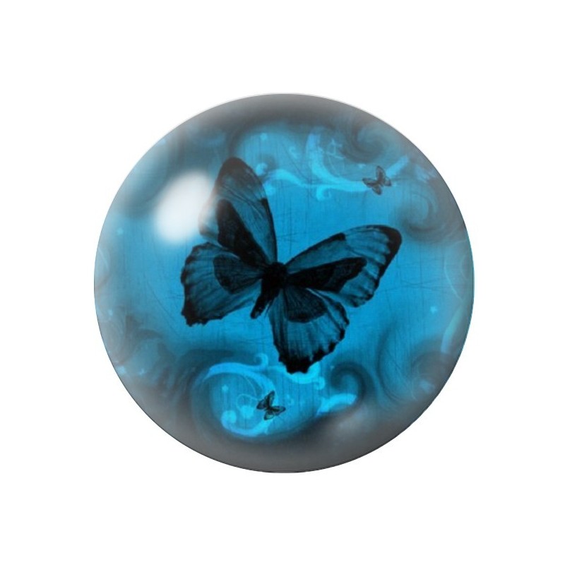 Cabochon en Verre Illustré Papillon 12 à 25mm