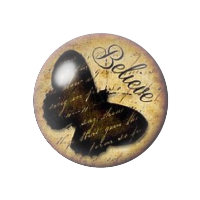 Cabochon en Verre Illustré Papillon 12 à 25mm