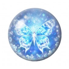 Cabochon en Verre Illustré Papillon 12 à 25mm pour la création de bijoux fantaisie - DIY