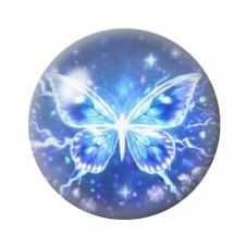 Cabochon en Verre Illustré Papillon 12 à 25mm pour la création de bijoux fantaisie - DIY