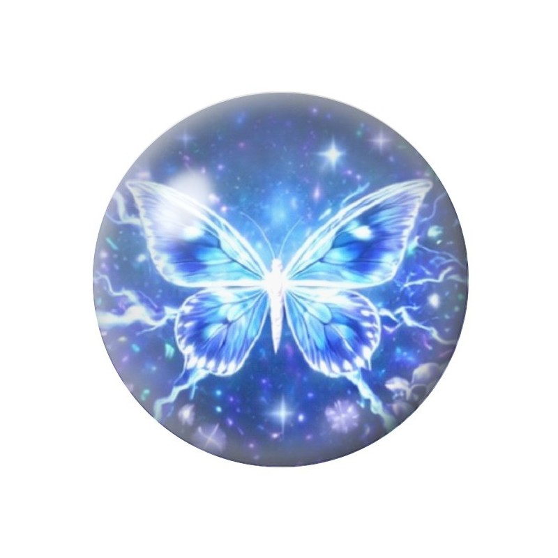 Cabochon en Verre Illustré Papillon 12 à 25mm
