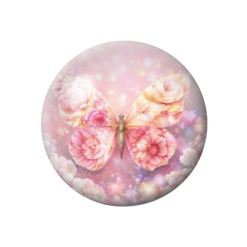 Cabochon en Verre Illustré Papillon 12 à 25mm