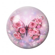 Cabochon en Verre Illustré Papillon 12 à 25mm pour la création de bijoux fantaisie - DIY