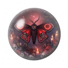 Cabochon en Verre Illustré Papillon 12 à 25mm pour la création de bijoux fantaisie - DIY