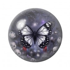 Cabochon en Verre Illustré Papillon 12 à 25mm pour la création de bijoux fantaisie - DIY