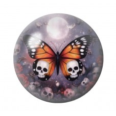 Cabochon en Verre Illustré Papillon 12 à 25mm pour la création de bijoux fantaisie - DIY