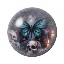 Cabochon en Verre Illustré Papillon 12 à 25mm pour la création de bijoux fantaisie - DIY