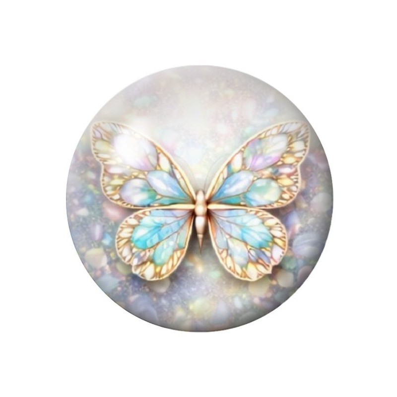 Cabochon en Verre Illustré Papillon 12 à 25mm