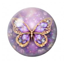 Cabochon en Verre Illustré Papillon 12 à 25mm pour la création de bijoux fantaisie - DIY
