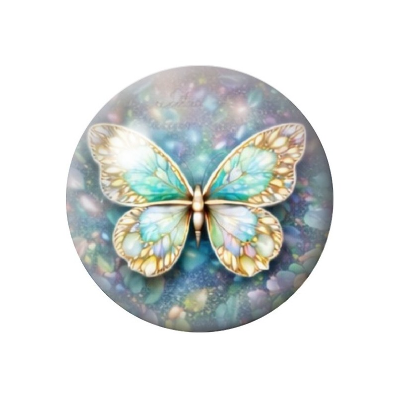 Cabochon en Verre Illustré Papillon 12 à 25mm