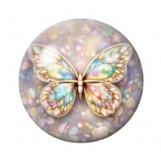Cabochon en Verre Illustré Papillon 12 à 25mm pour la création de bijoux fantaisie - DIY
