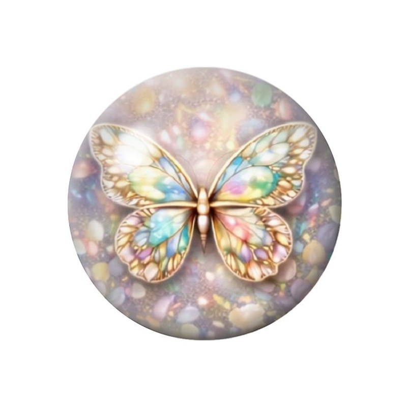 Cabochon en Verre Illustré Papillon 12 à 25mm