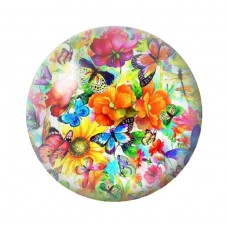 Cabochon en Verre Illustré Papillon 12 à 25mm pour la création de bijoux fantaisie - DIY