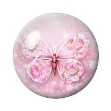 Cabochon en Verre Illustré Papillon 12 à 25mm pour la création de bijoux fantaisie - DIY