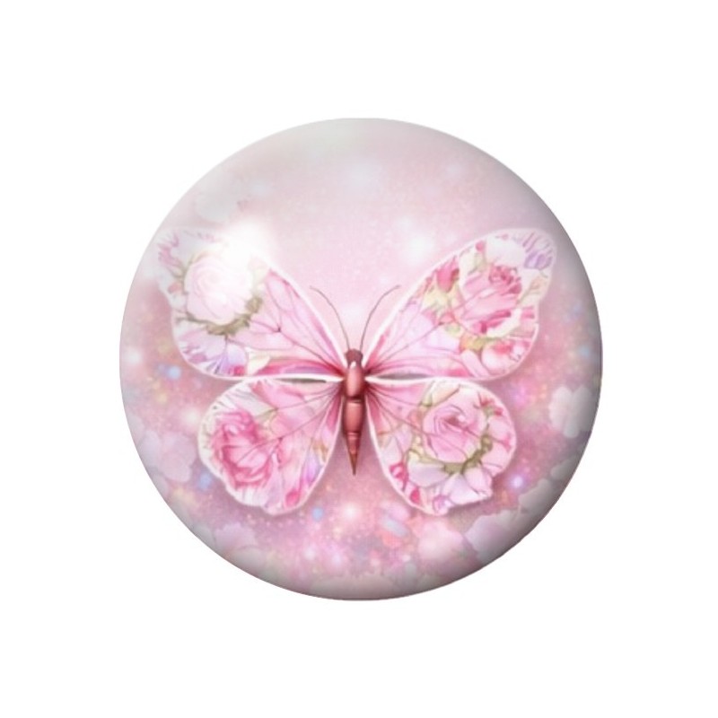 Cabochon en Verre Illustré Papillon 12 à 25mm
