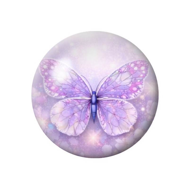 Cabochon en Verre Illustré Papillon 12 à 25mm
