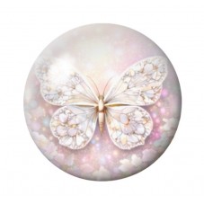 Cabochon en Verre Illustré Papillon 12 à 25mm pour la création de bijoux fantaisie - DIY