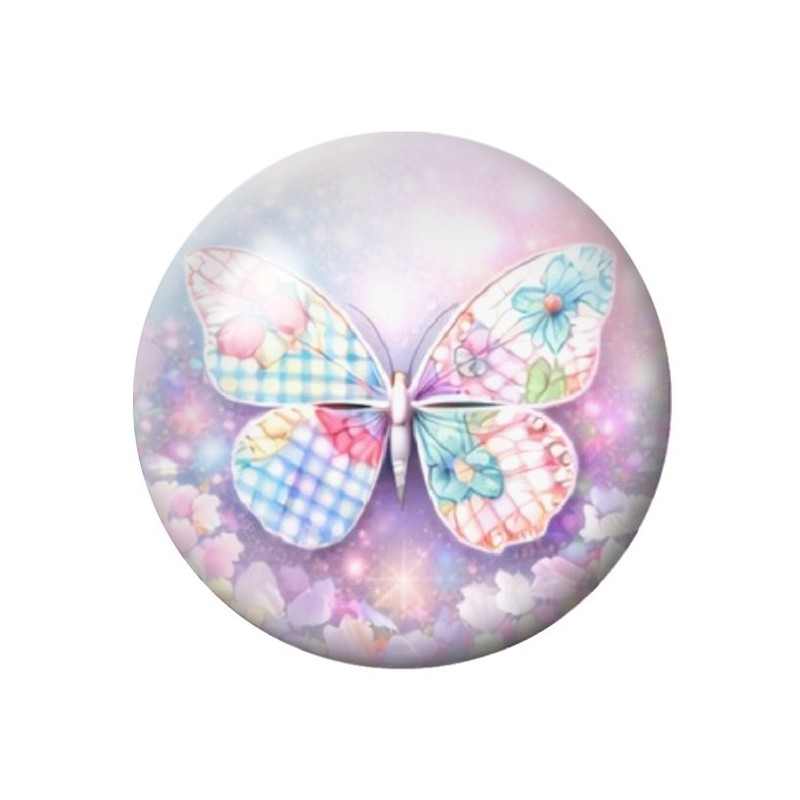 Cabochon en Verre Illustré Papillon 12 à 25mm