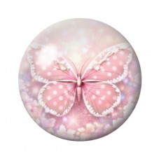 Cabochon en Verre Illustré Papillon 12 à 25mm pour la création de bijoux fantaisie - DIY