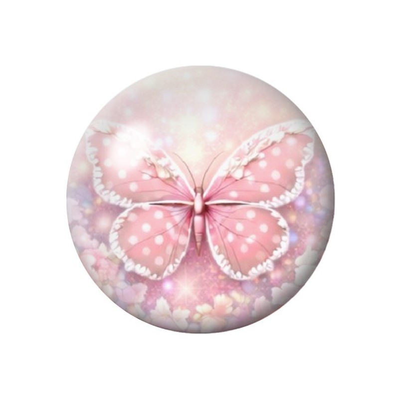 Cabochon en Verre Illustré Papillon 12 à 25mm