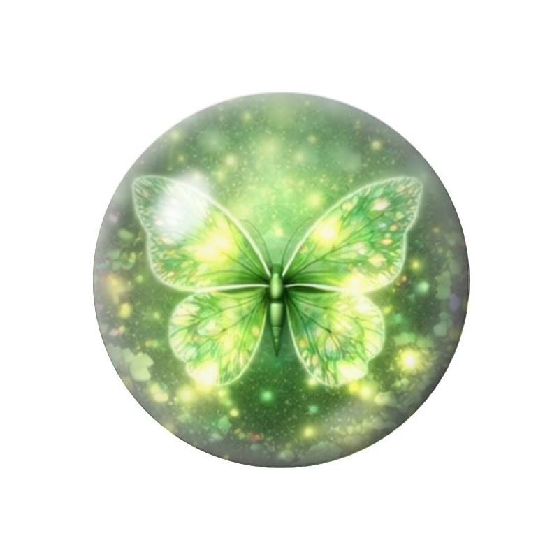 Cabochon en Verre Illustré Papillon 12 à 25mm