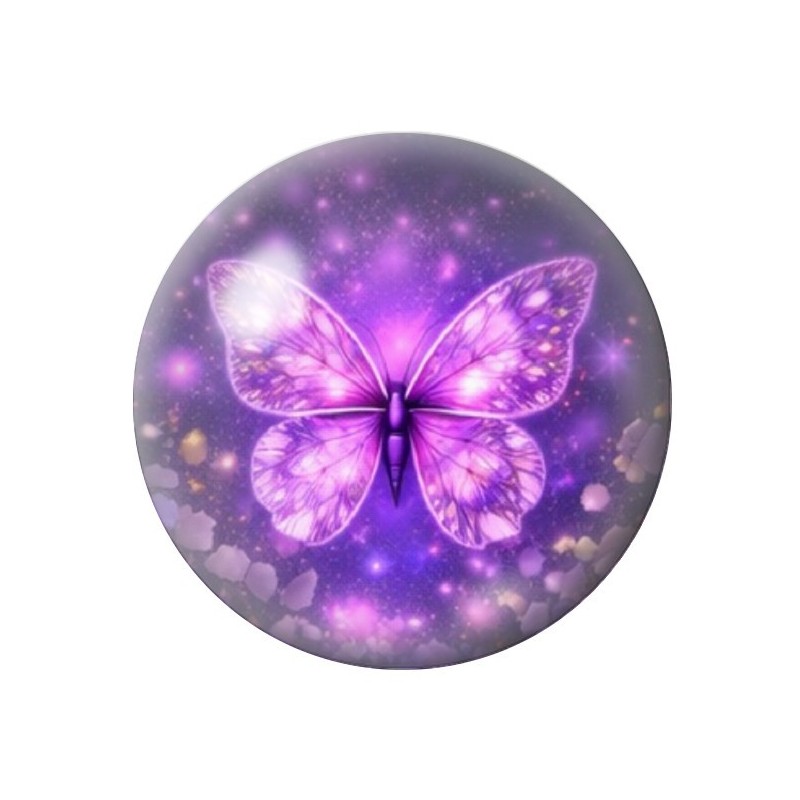 Cabochon en Verre Illustré Papillon 12 à 25mm