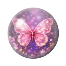 Cabochon en Verre Illustré Papillon 12 à 25mm pour la création de bijoux fantaisie - DIY