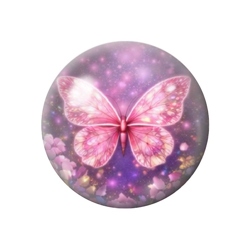 Cabochon en Verre Illustré Papillon 12 à 25mm