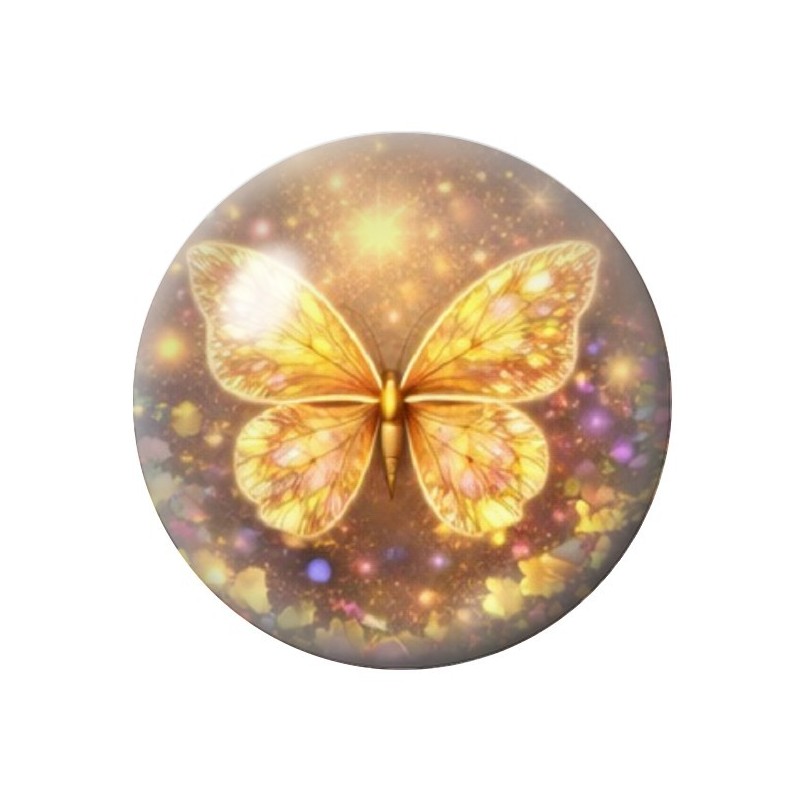 Cabochon en Verre Illustré Papillon 12 à 25mm