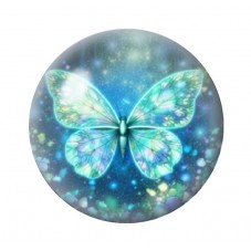 Cabochon en Verre Illustré Papillon 12 à 25mm pour la création de bijoux fantaisie - DIY