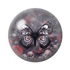 Cabochon en Verre Illustré Papillon 12 à 25mm pour la création de bijoux fantaisie - DIY