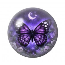 Cabochon en Verre Illustré Papillon 12 à 25mm pour la création de bijoux fantaisie - DIY