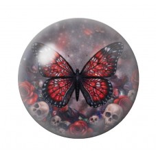 Cabochon en Verre Illustré Papillon 12 à 25mm pour la création de bijoux fantaisie - DIY