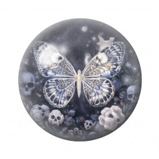 Cabochon en Verre Illustré Papillon 12 à 25mm pour la création de bijoux fantaisie - DIY