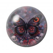 Cabochon en Verre Illustré Papillon 12 à 25mm pour la création de bijoux fantaisie - DIY