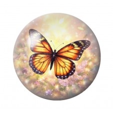 Cabochon en Verre Illustré Papillon 12 à 25mm pour la création de bijoux fantaisie - DIY
