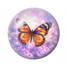 Cabochon en Verre Illustré Papillon 12 à 25mm pour la création de bijoux fantaisie - DIY
