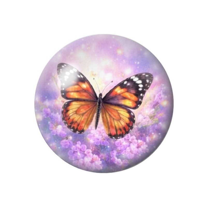 Cabochon en Verre Illustré Papillon 12 à 25mm