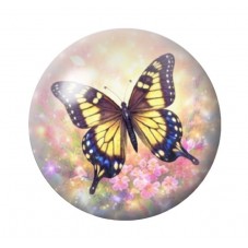 Cabochon en Verre Illustré Papillon 12 à 25mm pour la création de bijoux fantaisie - DIY