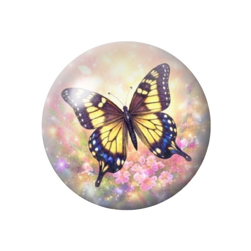 Cabochon en Verre Illustré Papillon 12 à 25mm