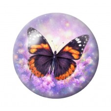 Cabochon en Verre Illustré Papillon 12 à 25mm pour la création de bijoux fantaisie - DIY